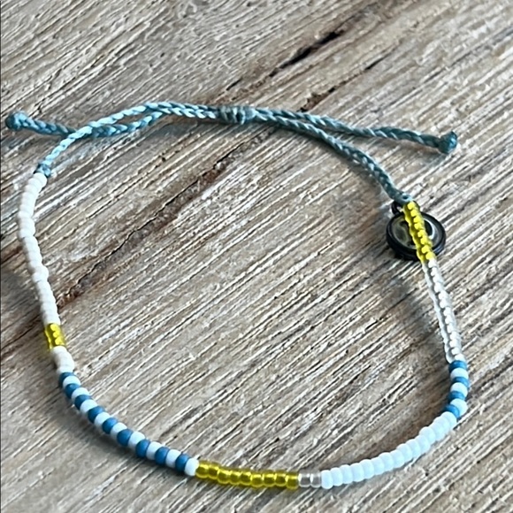 Pura Vida Bracelet Bundle Seed Bead Daisy Blue Yellow Gold Rare School ColorsSet - Picture 7 of 8